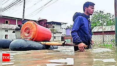 Flood alert sounded in Manipur's Imphal West district | Imphal News - Times of India