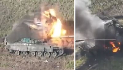 Insane moment Ukraine drone obliterates Russian armour in fresh battlefield win