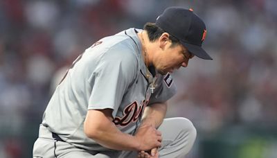 Detroit pitcher Kenta Maeda says he's OK despite taking line drive off glove and stomach vs. Angels