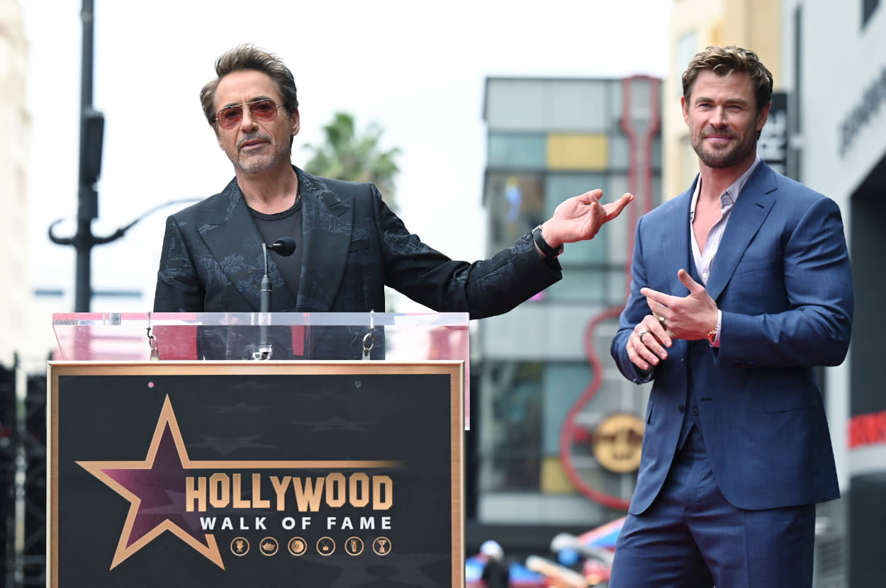 ...Jr. And The Cast Of "The Avengers" Hilariously Roasted Chris Hemsworth At His Hollywood Walk Of Fame Ceremony