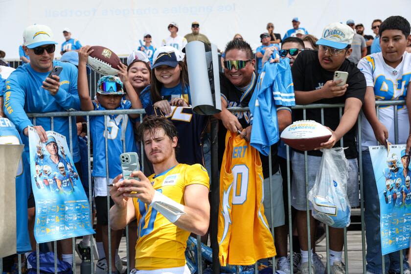 Look who impressed Jim Harbaugh on first day of Chargers training camp