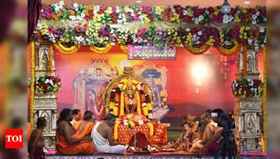 Grand Dasara Celebrations Kick Off at Kanaka Durga Temple in Vijayawada | Hyderabad News - Times of India