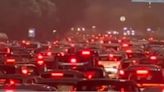 Watch: Traffic congestion on Delhi-Noida flyway after waterlogging due to rainfall | Today News