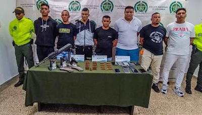Policía Nacional captura a presuntos sicarios en Barranquilla con un gran arsenal de sicariato