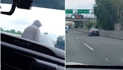 VIDEO ¡Chuchín, no te duermas, auxilio!: Padre e hijo son baleados por dos sujetos sobre la autopista México-Pachuca | El Universal