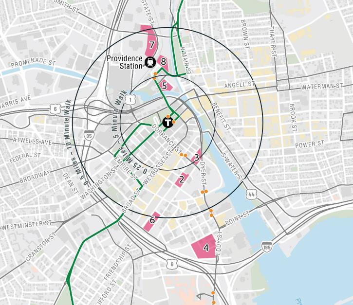 These 7 places could host the state's new bus hub. Here's a breakdown.