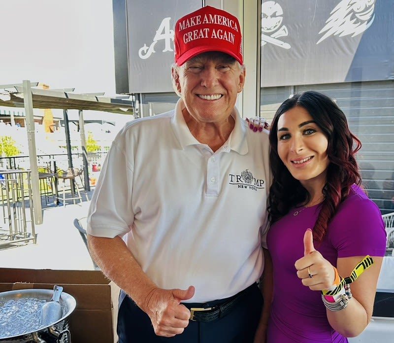 Laura Loomer and Trump Sitting in a Tree, K I S S I N G