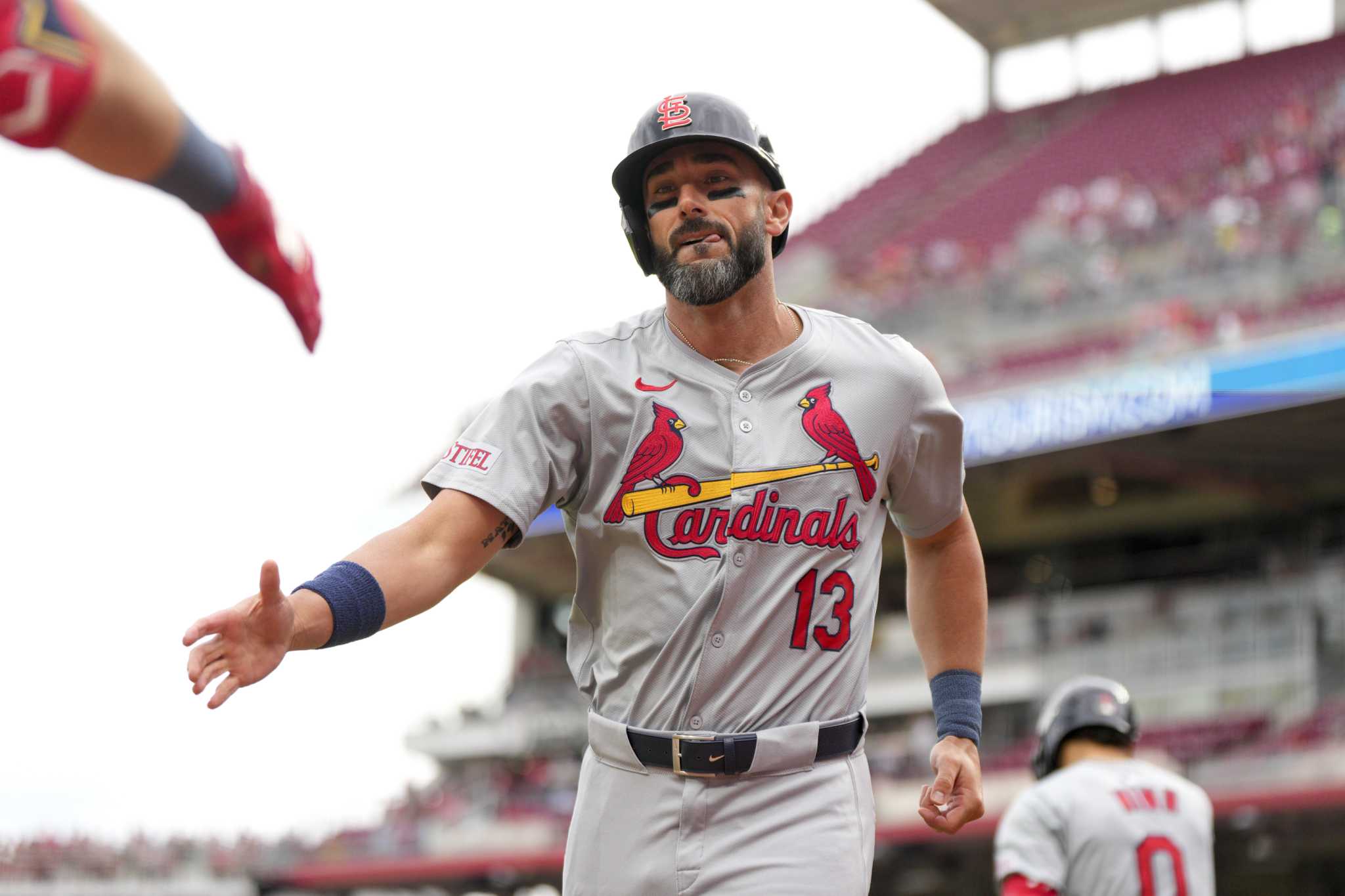 Carpenter, Gorman homers, Cardinals reach .500 for first time in 6 weeks with 5-3 win over Reds