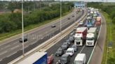 Armed officers on M62 after man falls from bridge onto motorway