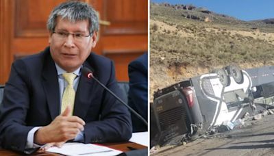 Accidente en Ayacucho: Wilfredo Oscorima prometió reparar vía donde se volcó bus y murieron 17 personas