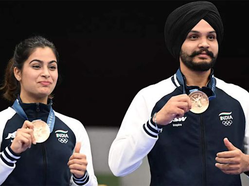 From junior WCH gold to Olympic bronze, Sarabjot progressed well with Manu | Paris Olympics 2024 News - Times of India