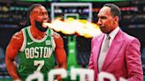 Celtics' Jaylen Brown takes savage dig at Stephen A. Smith with parade shirt