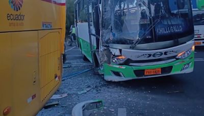 Dos siniestros de tránsito en la Simón Bolívar causan alta congestión vehicular