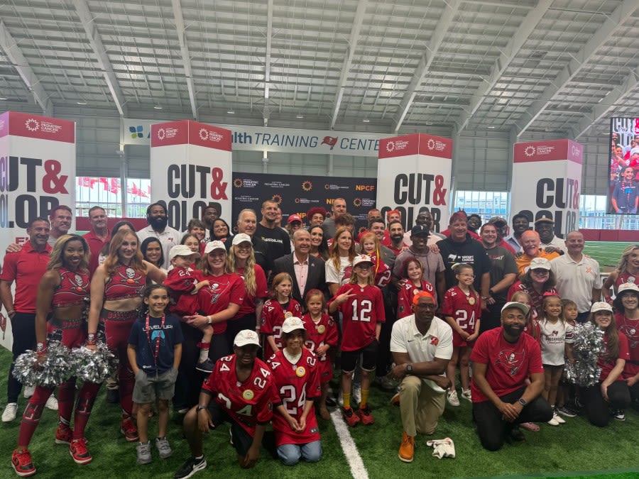 ‘It’s an honor’: Bucs get new hairdos for 10th annual ‘Cut and Color Funds the Cure’
