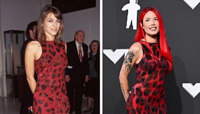 Halsey Revives Elizabeth Hurley’s 1990s Versace Couture Dress for MTV VMAs 2024 Red Carpet