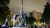 NYPD cops take down Palestinian flag, put up American flag at City Collge: video