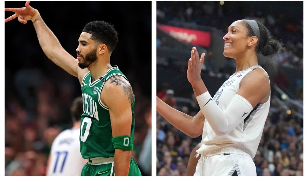 See the heartwarming moment Jayson Tatum and A'ja Wilson learned they'd be NBA 2K25 cover stars