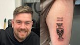 'I'm pretty confident': England fan gets 'Euro 2024 winners' tattoo days before match even starts