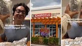 ‘Guys the new burritos are the size of my palm’: Chipotle customers shocked when they see what a burrito looked like in 2019