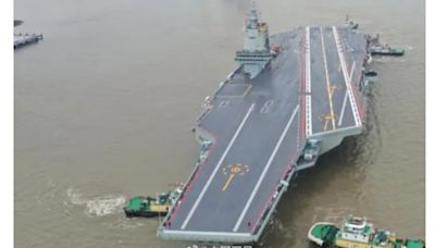 中國航艦福建號5/01首度海試 國防部：列情蒐要項