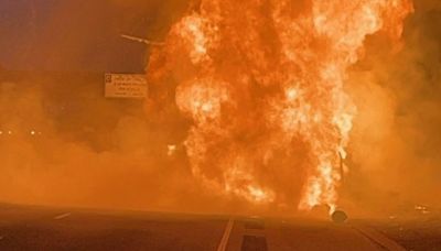 Propane explosions damage road, I-5 northbound remains closed