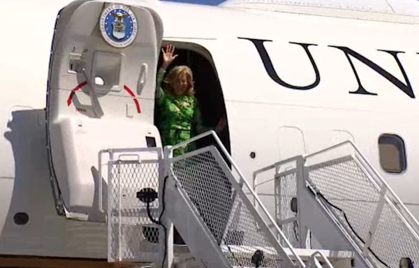 First Lady Jill Biden arrives in Portland