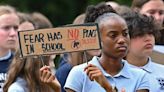 Students at small private Charlotte school walk out of class, protest gun violence
