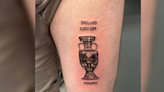 Confident England fan gets 'Euro winners' tattoo early