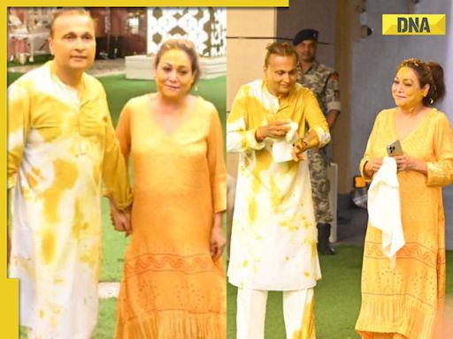 Anil Ambani, Tina Ambani look radiant at Anant Ambani-Radhika Merchant's haldi ceremony, watch video