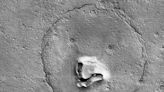 NASA spotted a rock formation on Mars that looks just like a giant bear face