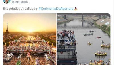 #Hashtag: Abertura de Paris-2024 tem memes com rato, 'Clitorito' e chuva no Sena