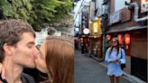 Sasha Meneghel e João Figueiredo trocam beijo apaixonado em Kyoto; modelo abriu novo álbum da viagem ao Japão