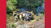 1 hurt after car crashes down embankment along Highway 49 near Sutter Creek