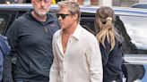 Brad Pitt, 60, looks youthful in an ivory outfit on London set