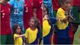 Cristiano Ronaldo explotó el ternurómetro con emotivo video viral junto a una niña en la Eurocopa