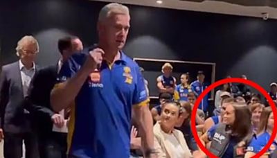 Adam Simpson's interaction with Harley Reid leaves footy fans divided