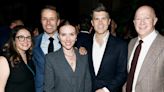 Scarlett Johansson, Colin Jost Step Out in Coordinating Suits