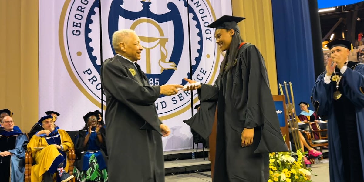 Georgia Tech’s first Black graduate hands granddaughter her diploma 59 years later