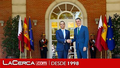 Pedro Sánchez recibe al primer ministro de Catar, Mohammed Bin Abdulrahman Al Thani