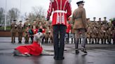 Irish Guards cheer for absent Princess of Wales at St Patrick’s Day parade