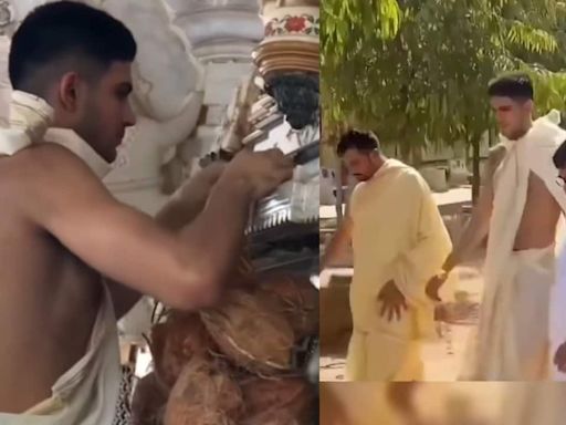 IPL 2024: Gujarat Titans's captain Shubman Gill seeks blessings at Bhoyani Jain Temple in Ahmedabad ahead of KKR clash