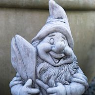 Heavy and durable gnomes made from concrete. Usually painted with bright and vivid colors. Great for outdoor display and garden decoration.