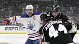 Stuart Skinner gets 1st postseason shutout as Oilers beat Kings 1-0 to take a 3-1 series lead