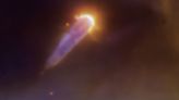 This planet-forming disk shaped like a comet is struggling to survive