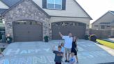 Tri-City couple celebrates 40 years. Their grandkids craft a colorful driveway memory