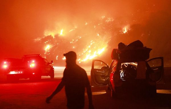 Wildfire burning east of Los Angeles forces evacuation in California town