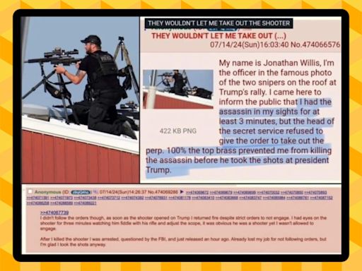 Claims in 4chan Post by Self-Proclaimed Police Sniper at Site of Trump Assassination Attempt Are Unfounded