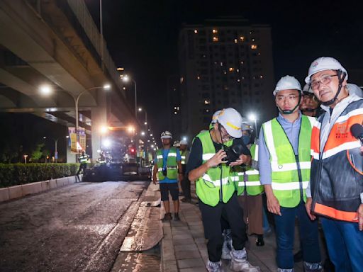 視察新北大道專案道路銑鋪施工 侯友宜：力拚2026年完成全線改善 | 蕃新聞