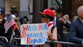 A bare breast and ‘civil war’: MAGA diehards showed up at Trump Tower - and it got weird