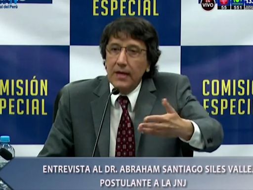 Abraham Siles declina a asumir como miembro de la JNJ: “Es una vacante arbitraria e inconstitucional”